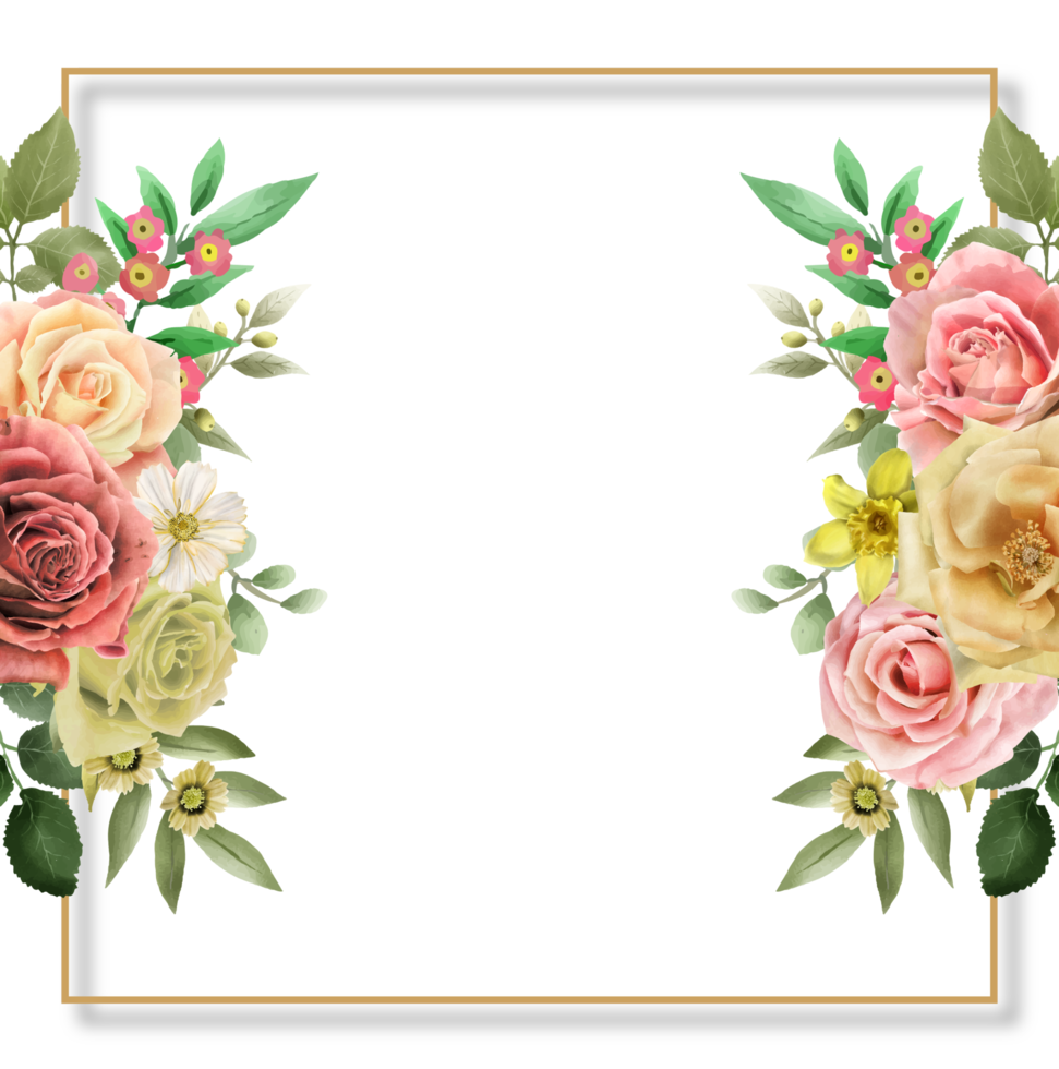 Wedding card flowers pngs for free download