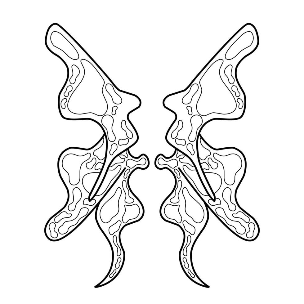 Free vector butterfly line art style