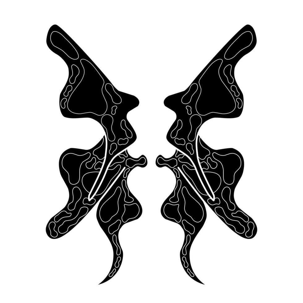 Free vector butterfly tribal tattoo