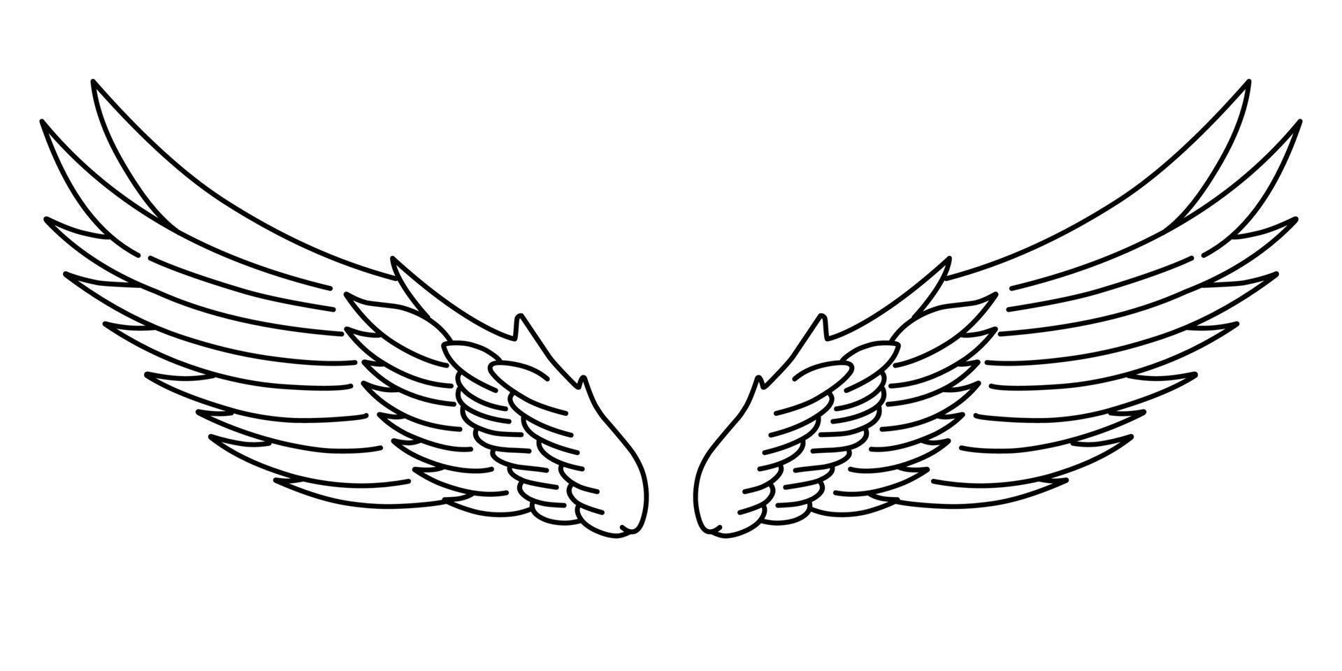 alas de ángel vectoriales vector