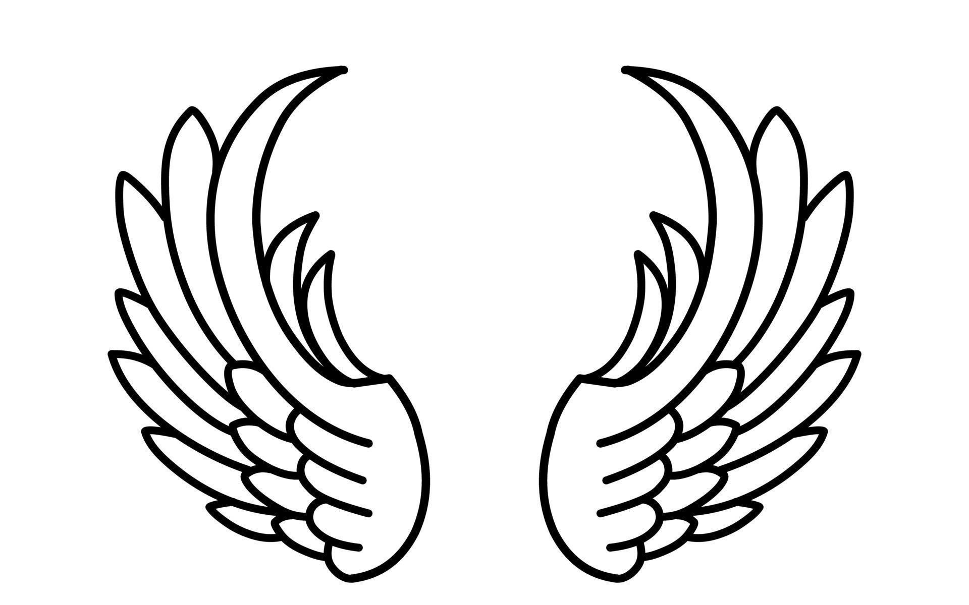 Free vector angel wings line art style 15737089 Vector Art at Vecteezy