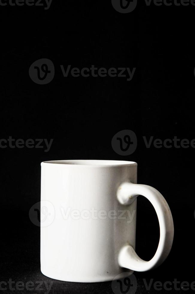 coffee cup isolated on black background photo