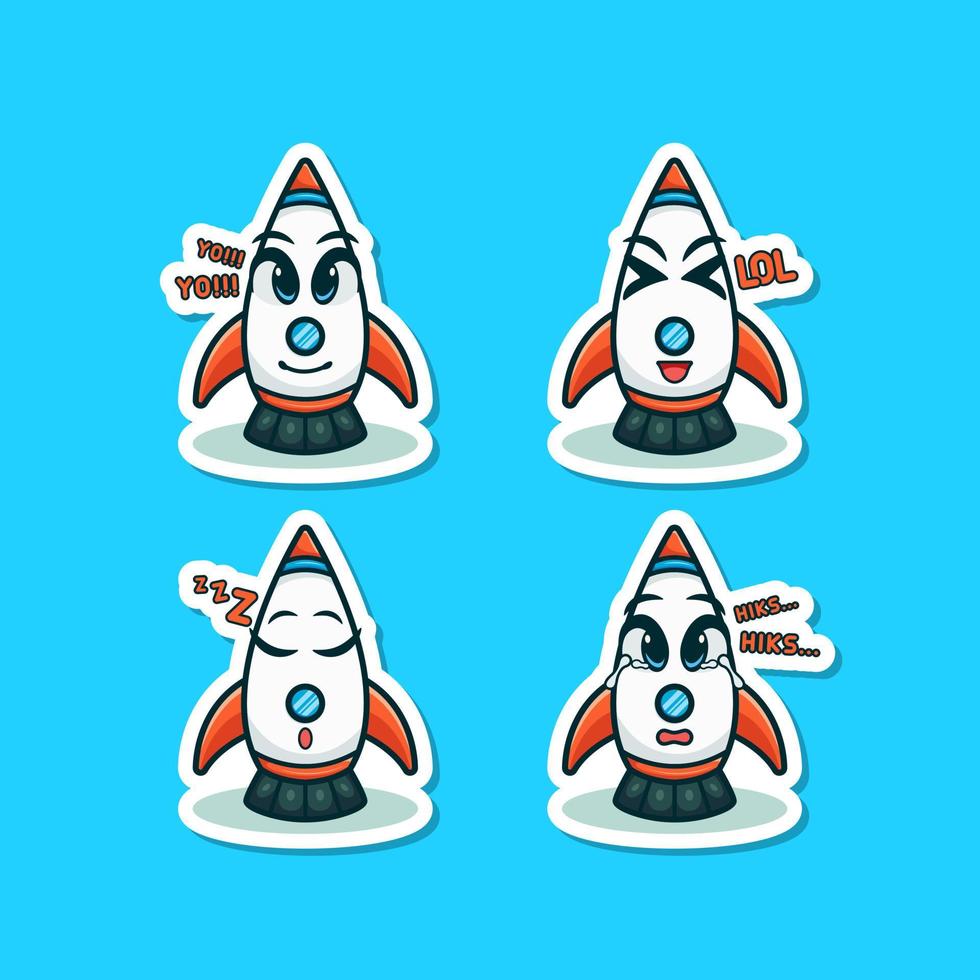 Cute adorable cartoon robot tech flying astronaut rocket illustration for sticker icon mascot logo vector