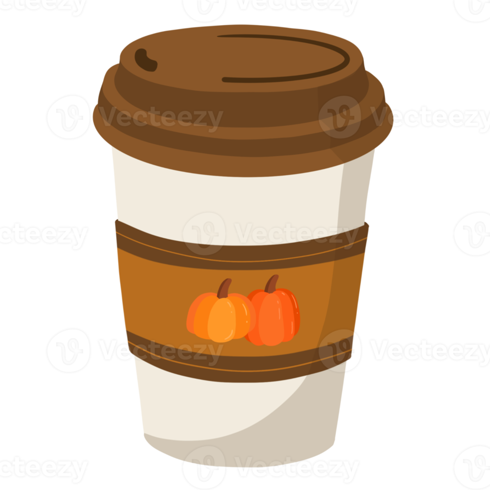 Pumpkin Spice Latte Illustration png