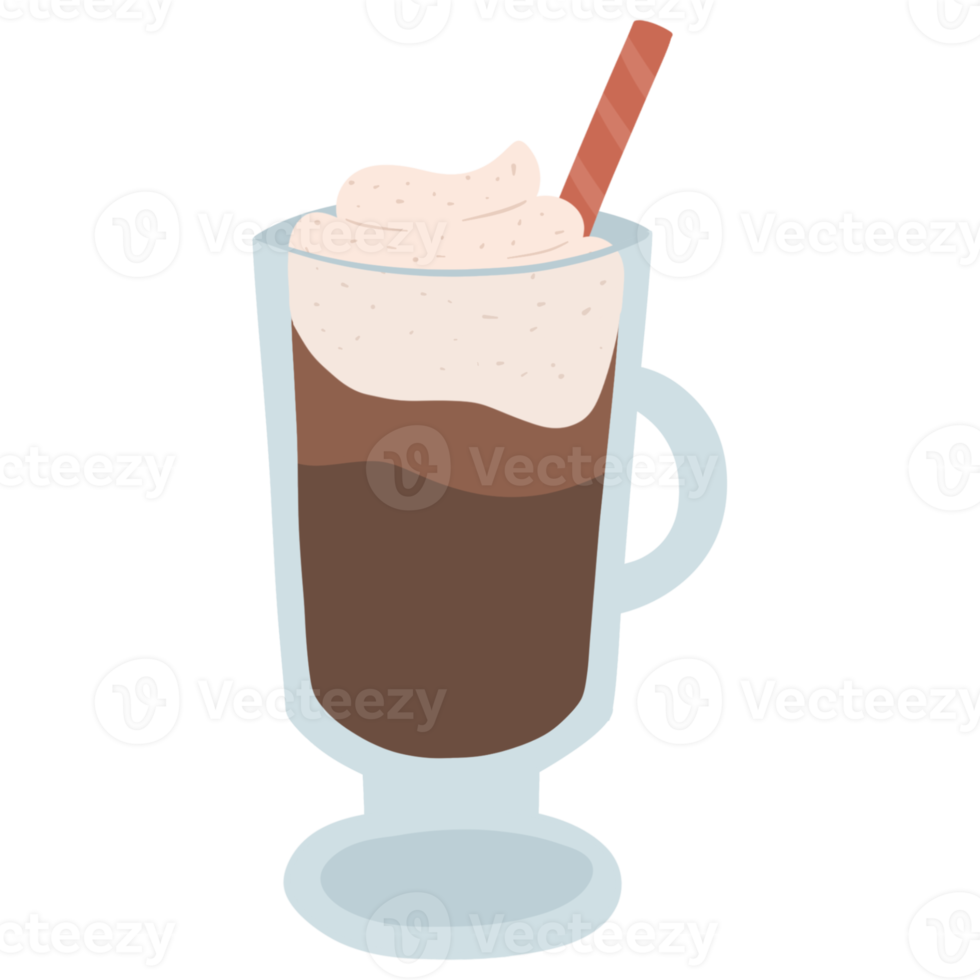 ilustração de café gelado png