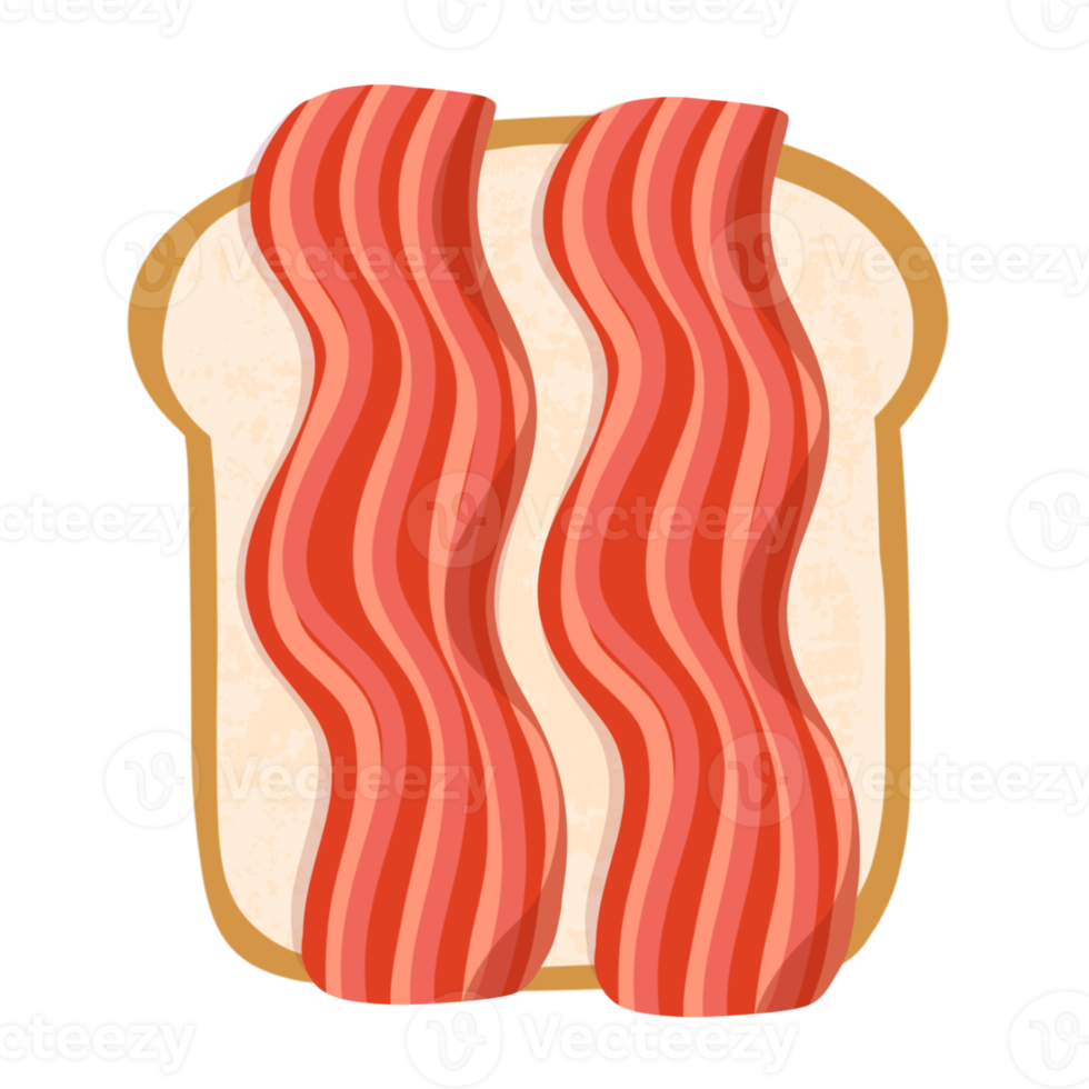 bacon och bröd illustration png