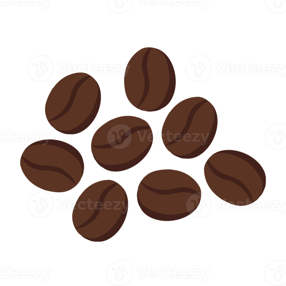 ilustración de granos de café png