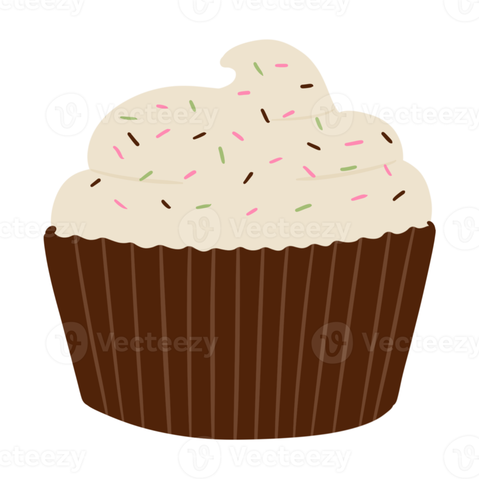Schokoladen-Cupcake-Illustration png