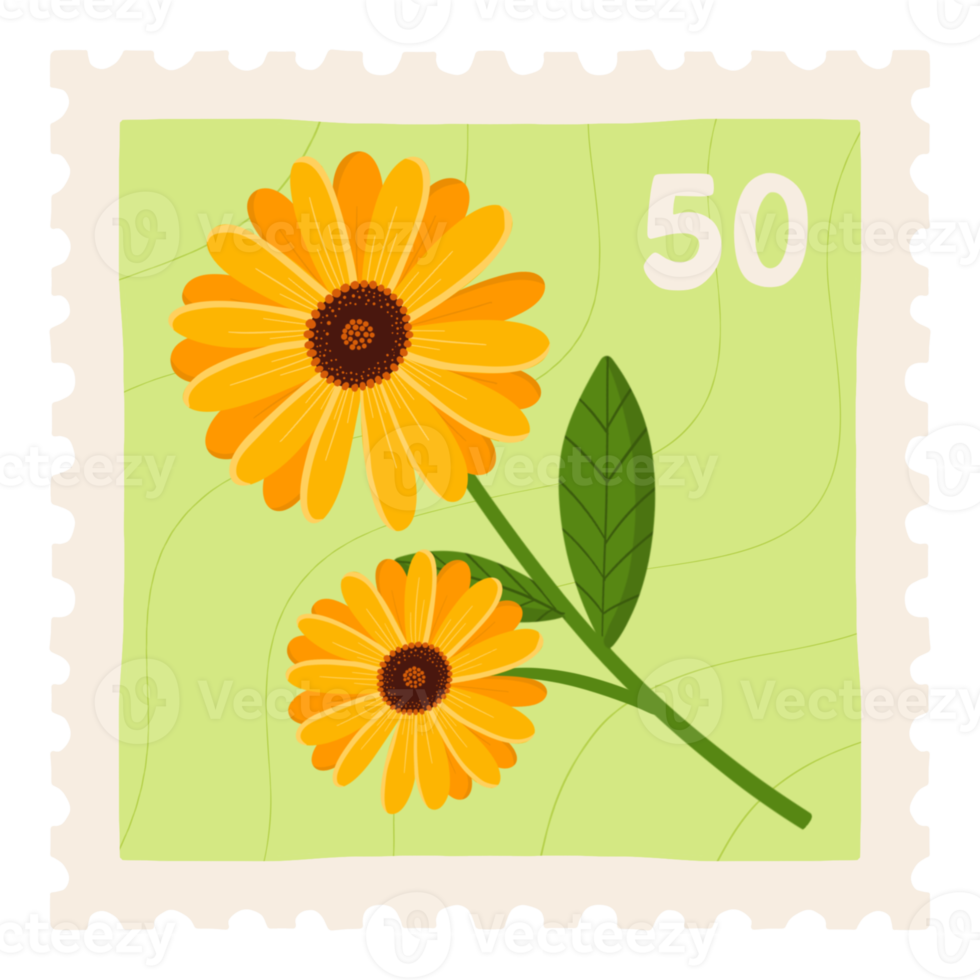 Doodle Postage Stamp Illustration png