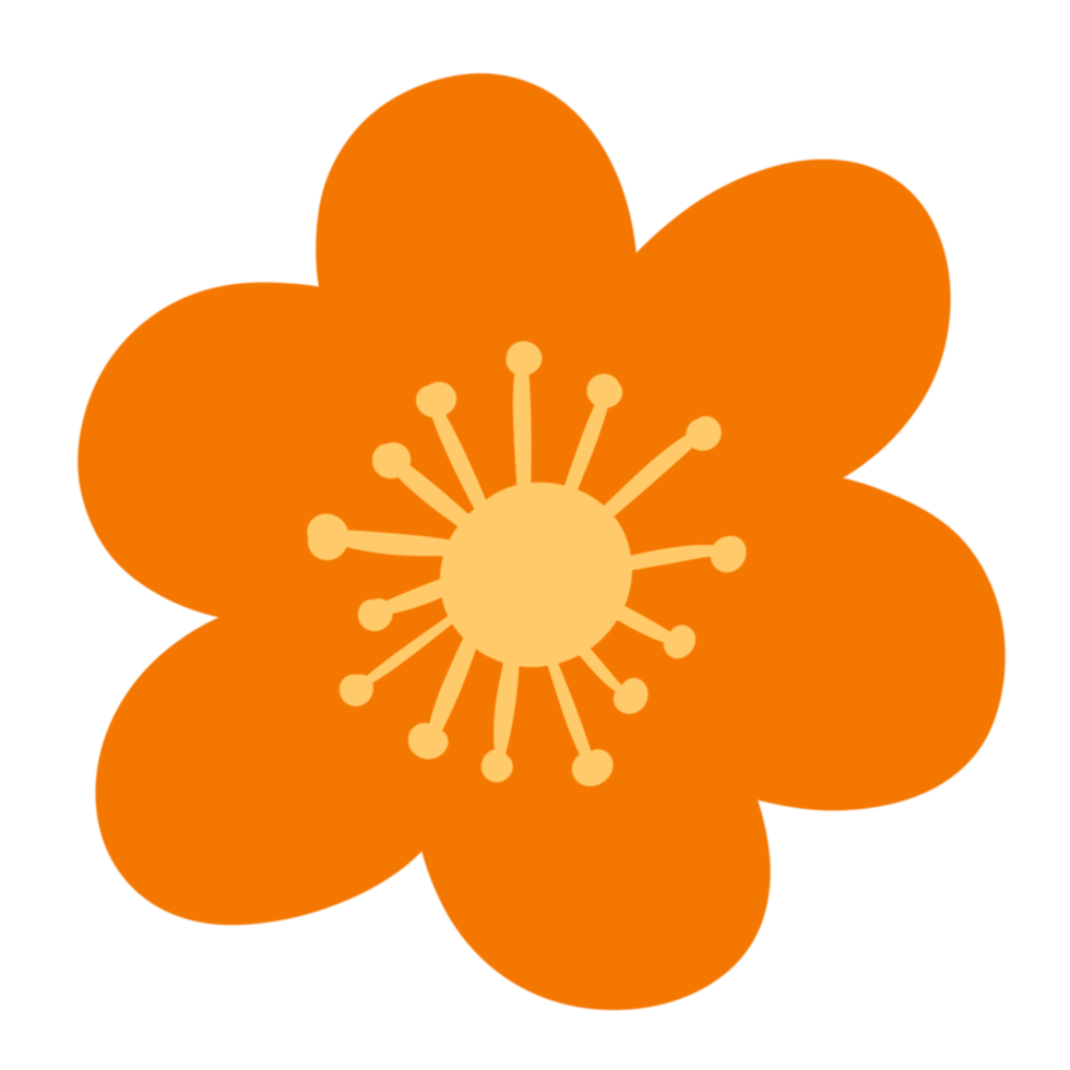 illustration de fleur d'automne png