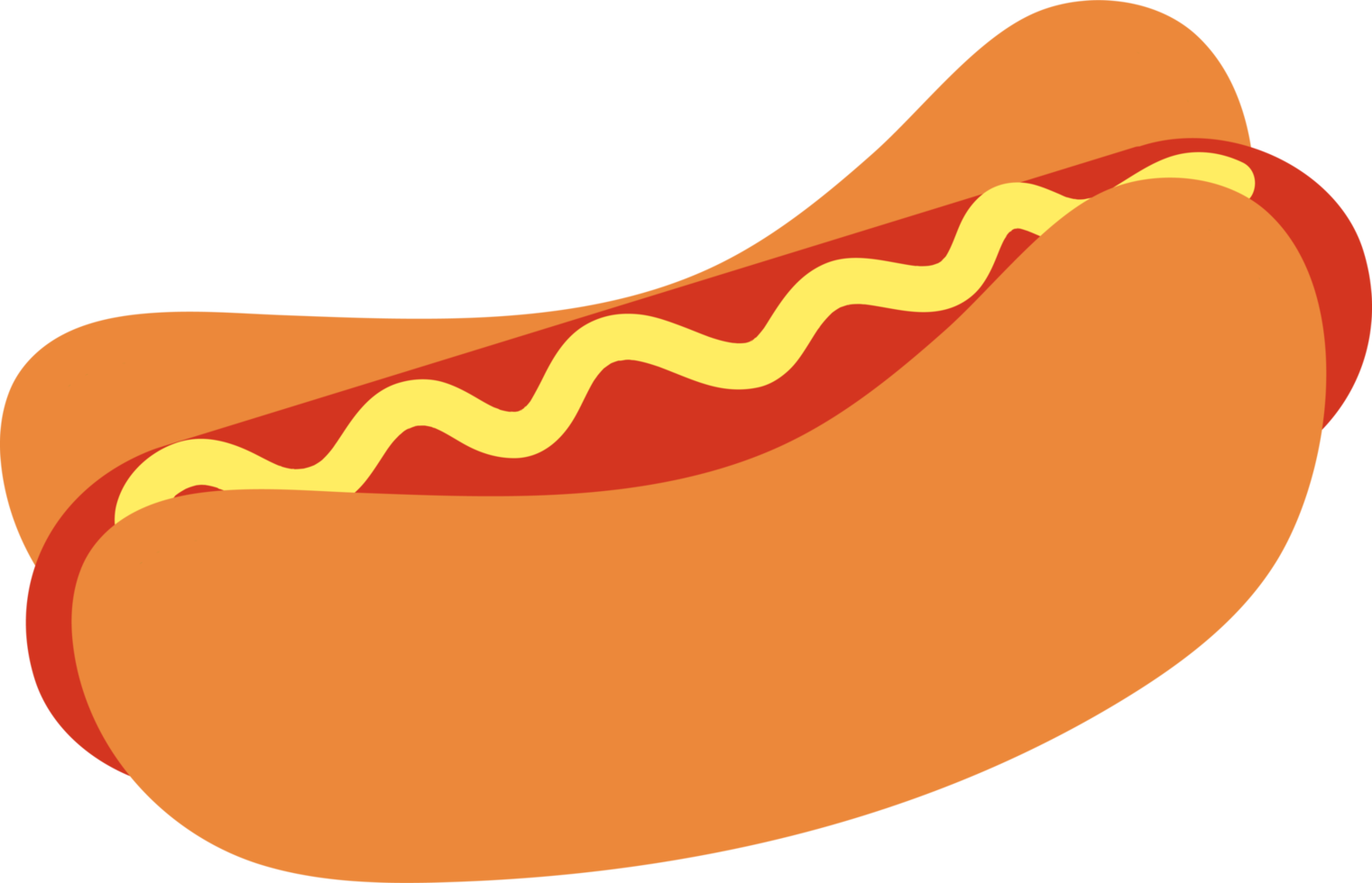 süße handgezeichnete Cartoon-Hot-Dog-Ikone png