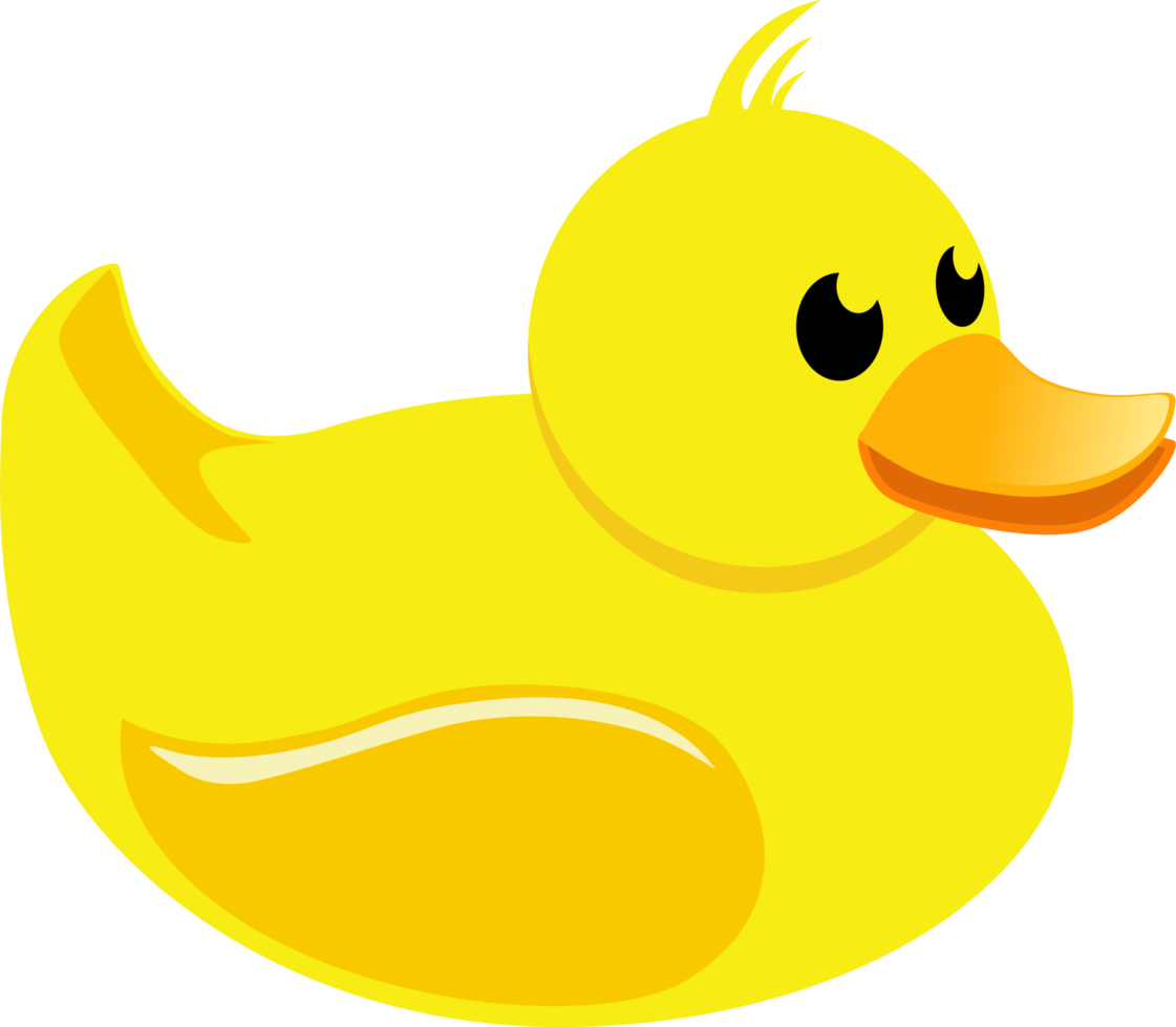 pato de bebê amarelo bonito dos desenhos animados png