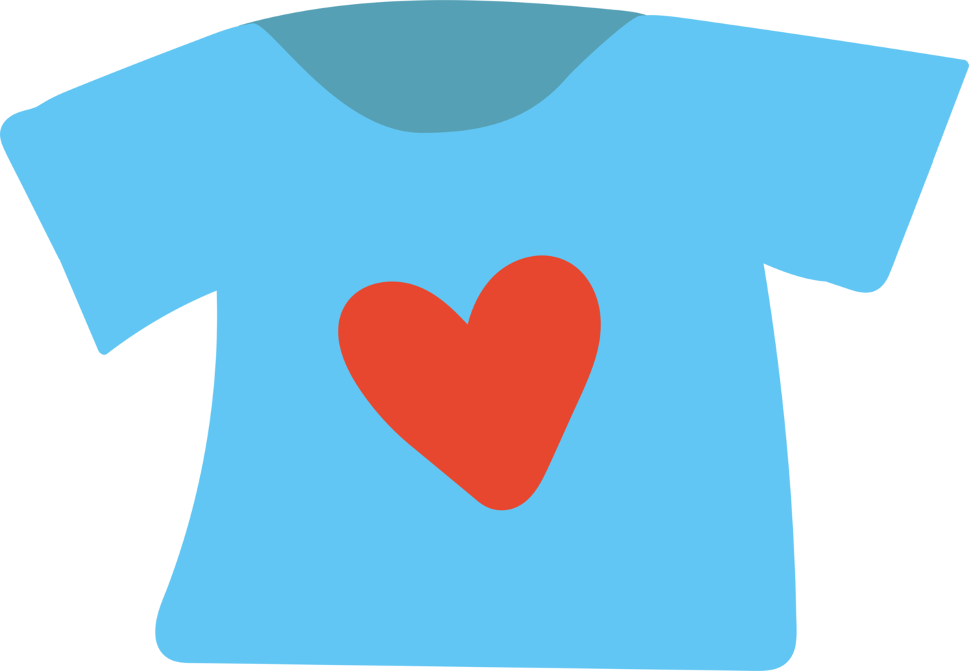 Cartoon Hand Drawn Kids Love Heart T shirt png