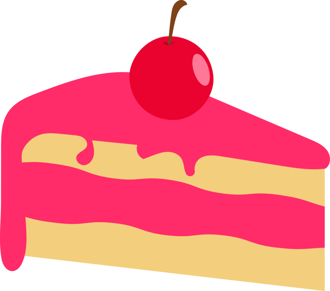 Free Cute Cartoon Birthday Cake Slice Icon 15738492 PNG with Transparent  Background