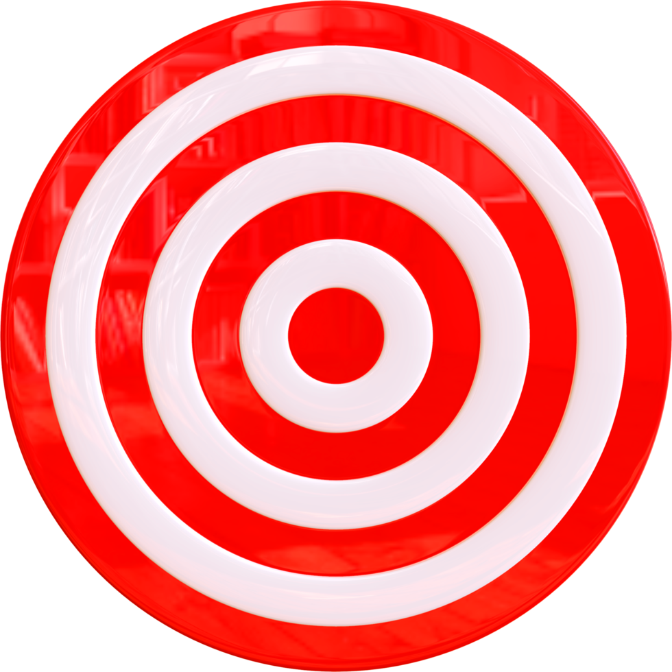 Realistic Target 3D Rendered Symbol png