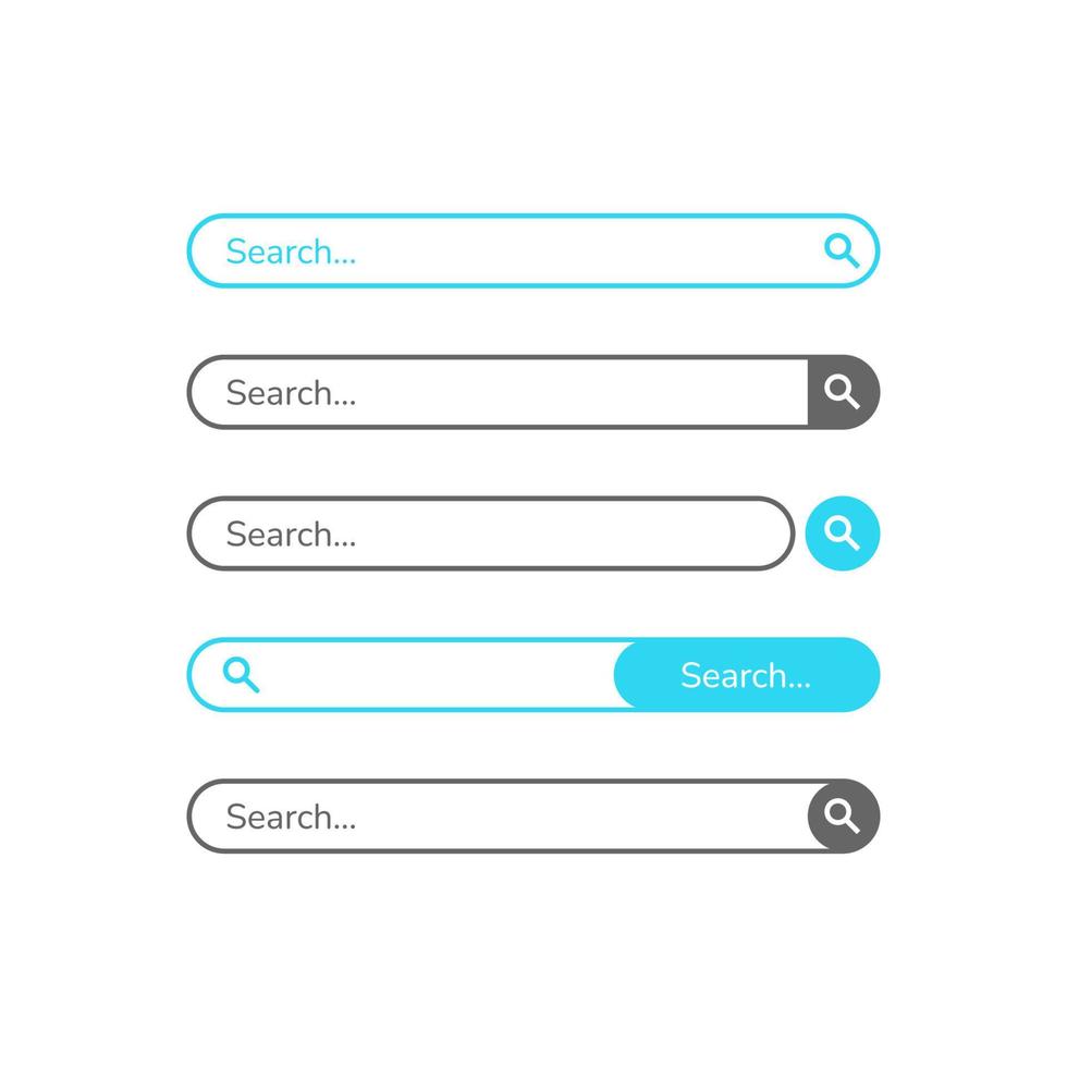 Search bar  collection isolated vector