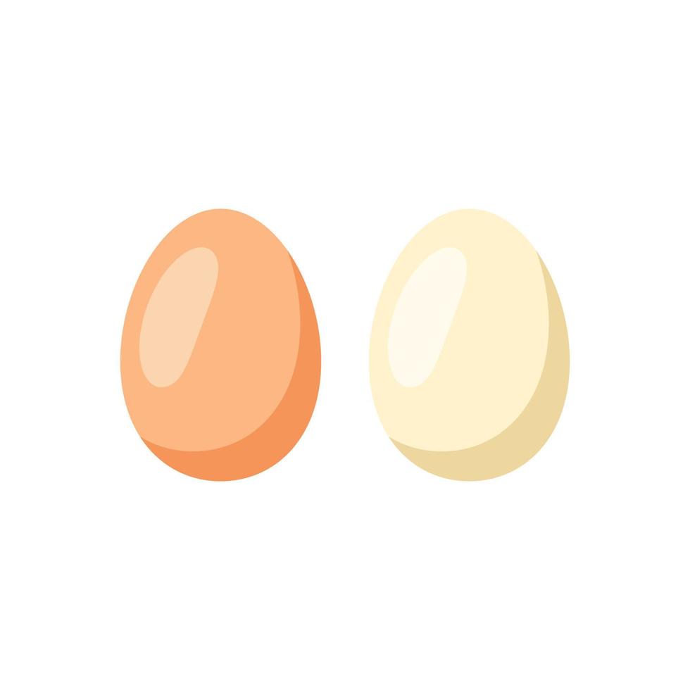 chicken egg vector flat style