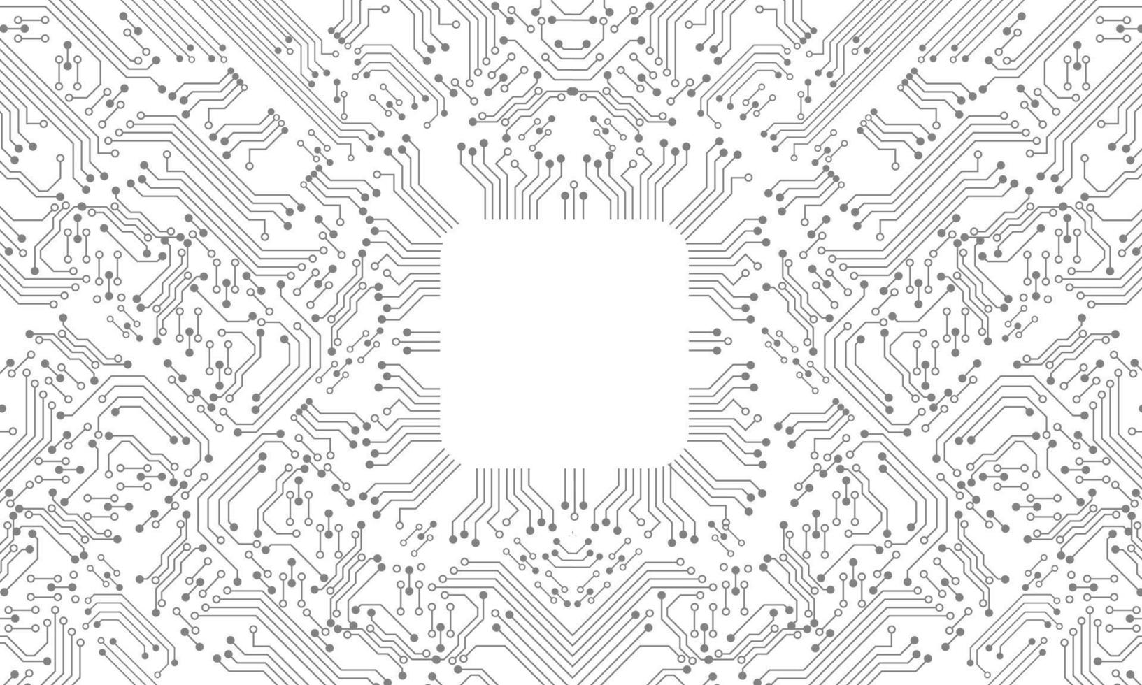 Grey circuit line technology pattern on white background vector