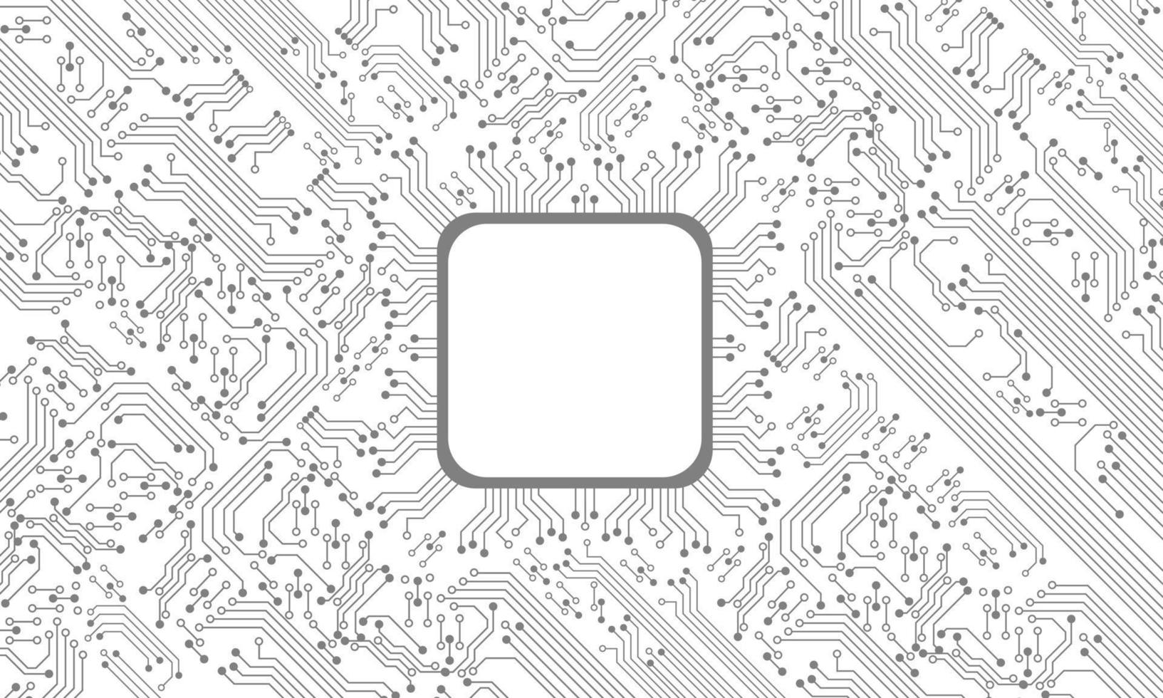 patrón de tecnología de línea de circuito gris sobre vector de fondo blanco