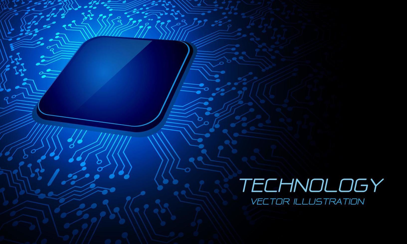 Blue circuit line microprocessor technology energy power computer futuristic design ultramodern background vector