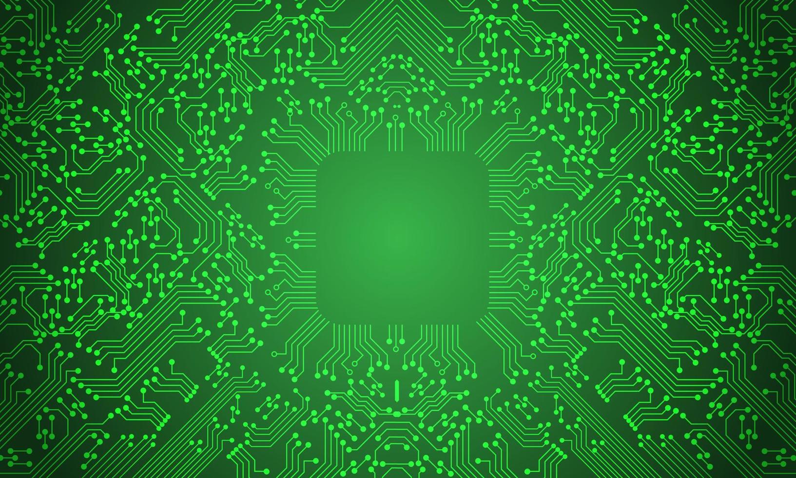 Green circuit line technology pattern on white background vector