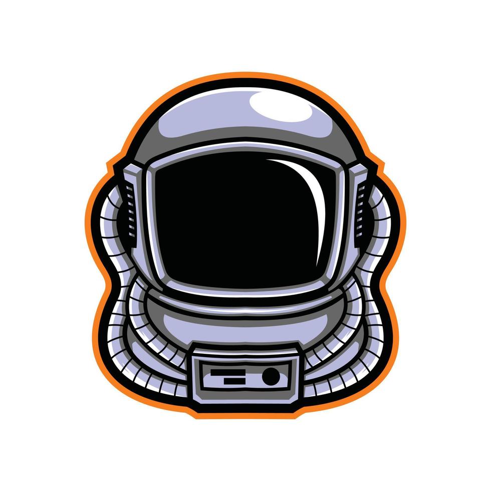 ilustración de diseño de vector de cabeza de astronauta