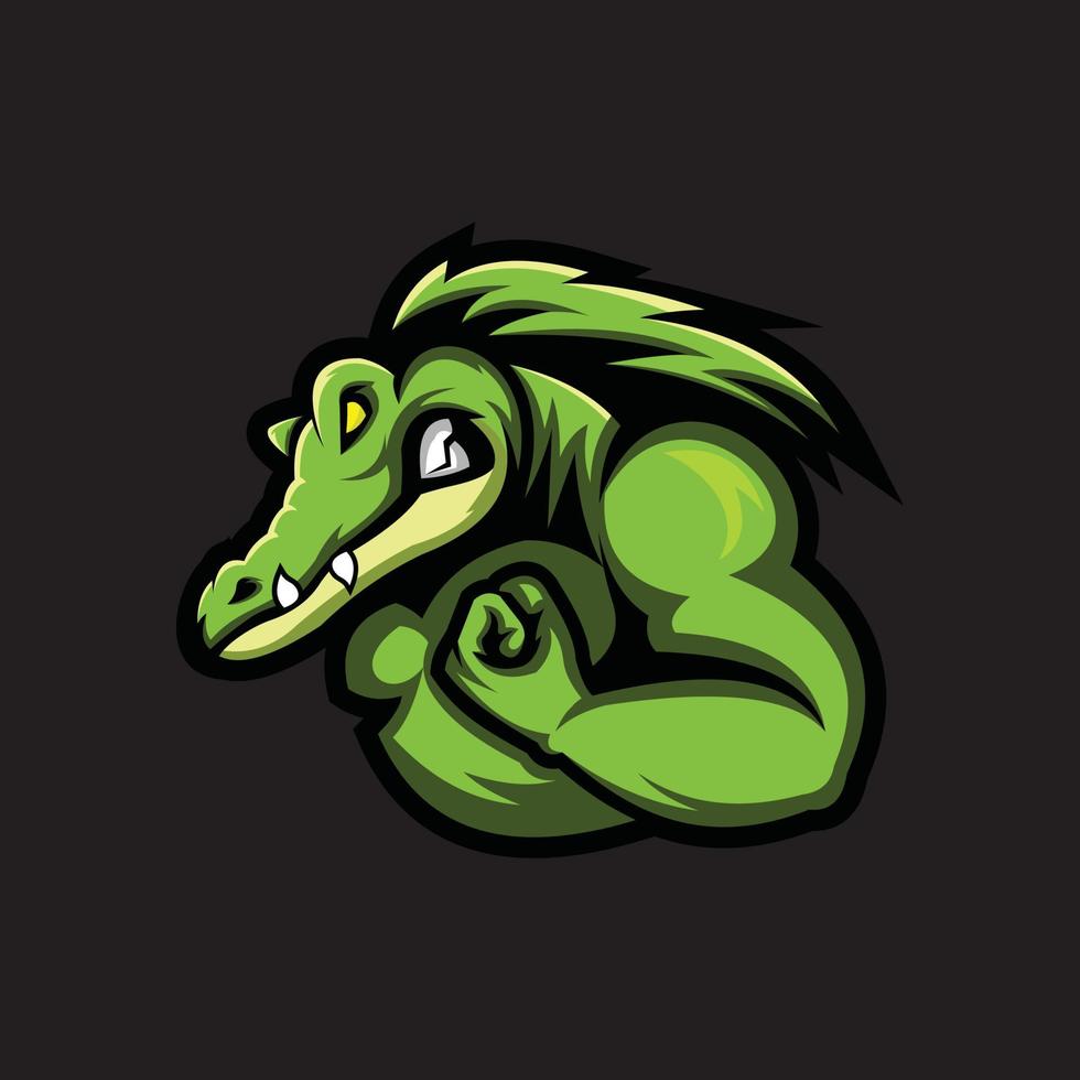 crocodile head illustration vector