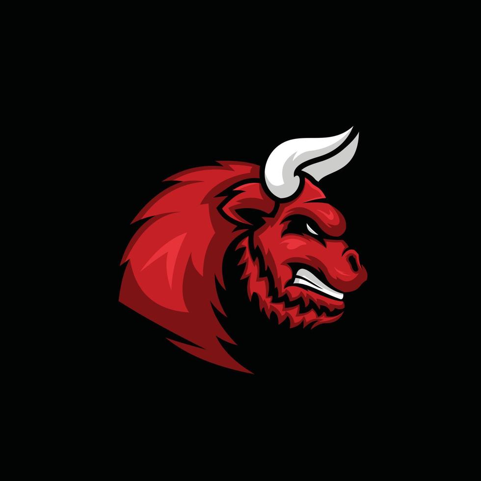 bull head illuatration vector