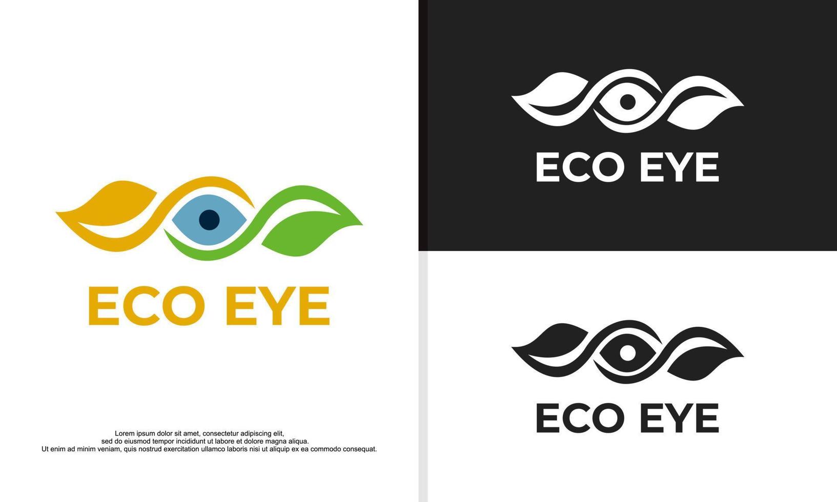 ilustración de diseño de logotipo de cuidado de ojos vector