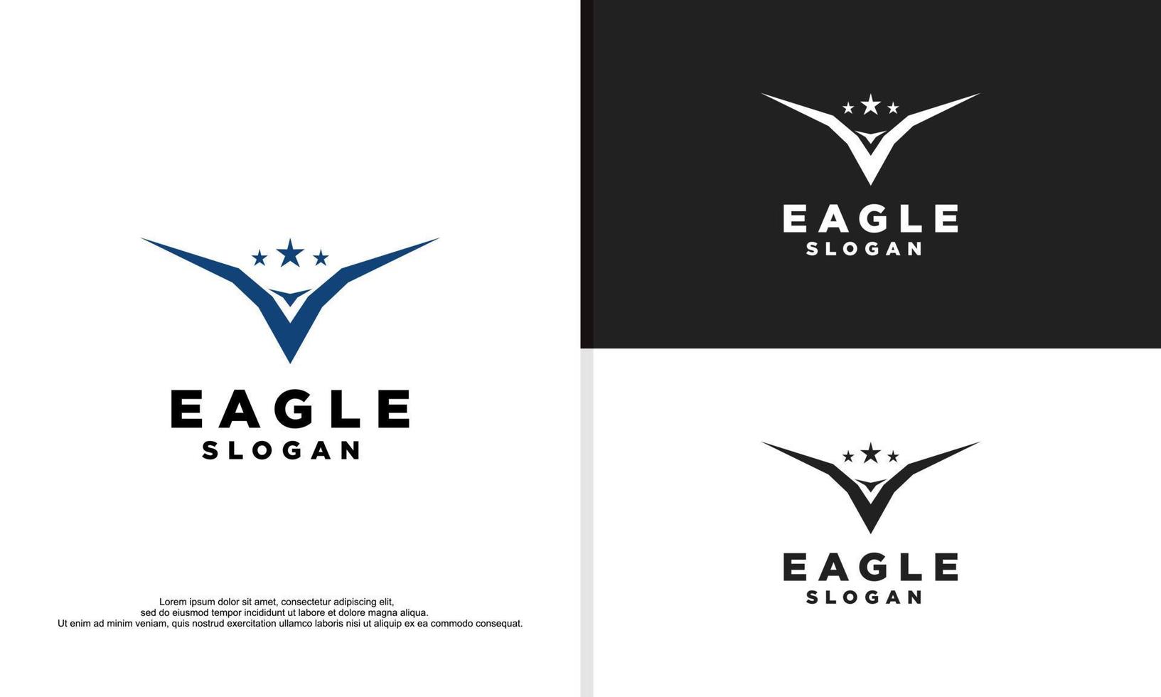 logo illustration vector graphic of Star with eagle