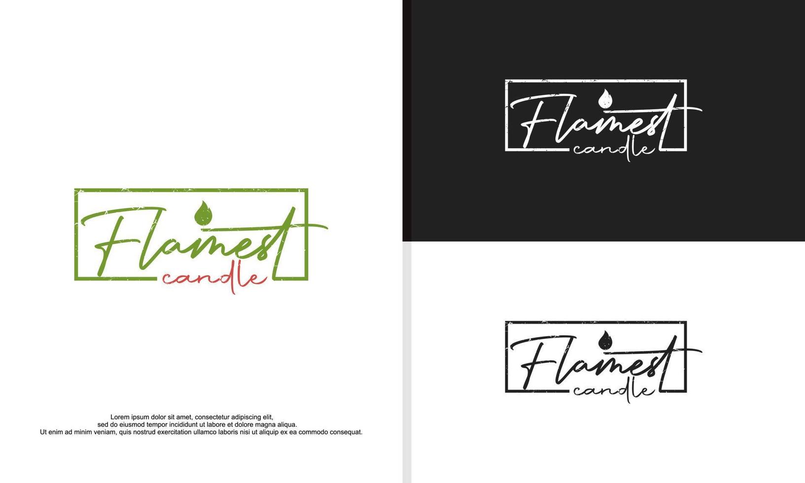 flamest typo logo design illustration vector