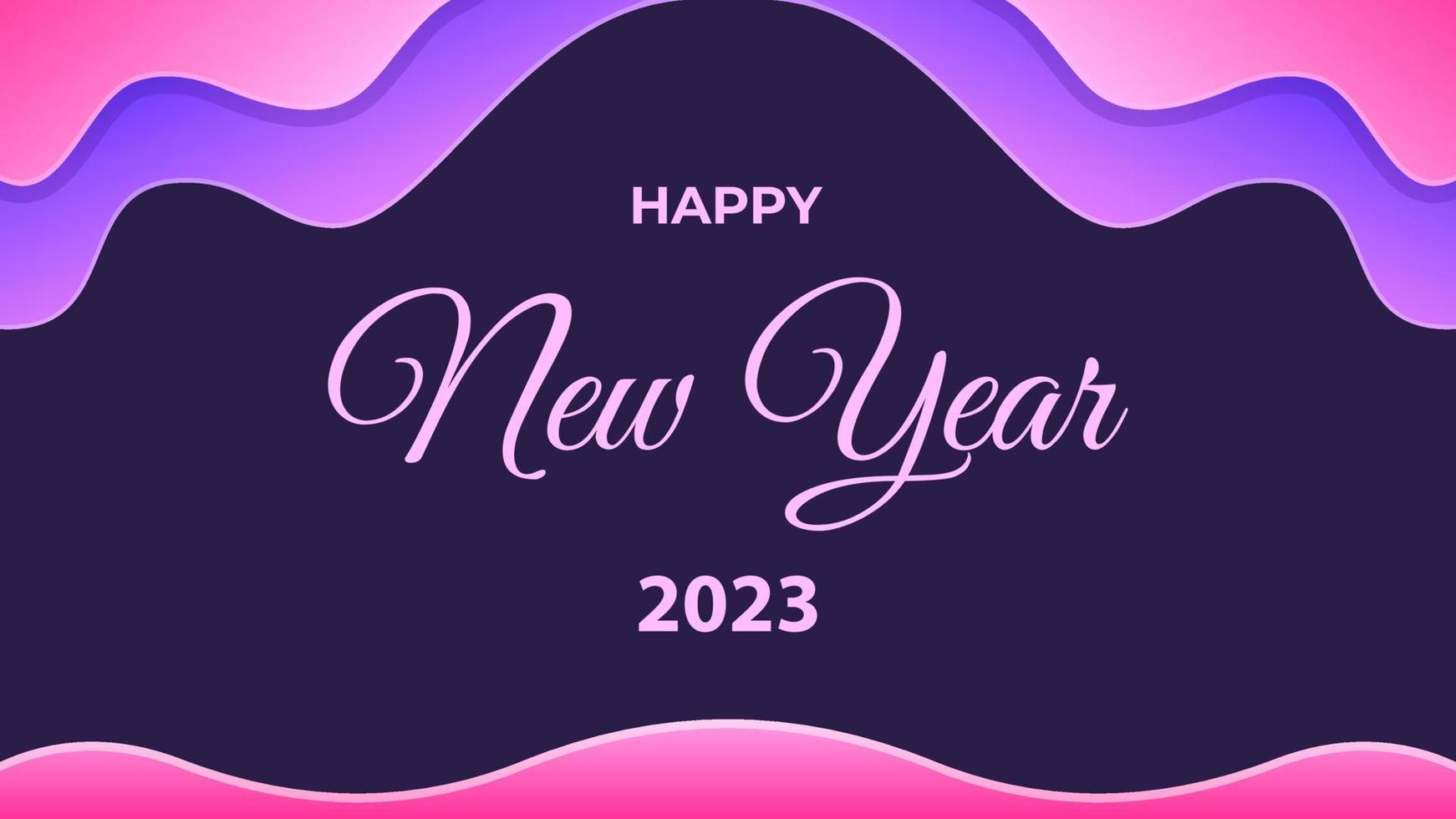 feliz año nuevo 2023 fondo con color degradado. adecuado para usar en el evento de año nuevo. vector