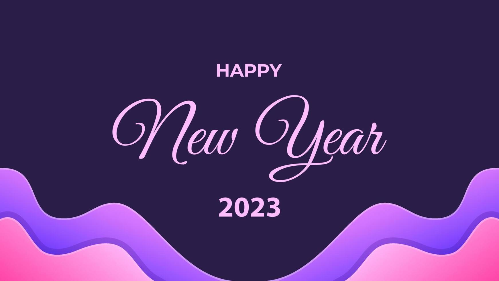 Happy new year 2023 background with  gradient color. Suitable to use on new year event. vector