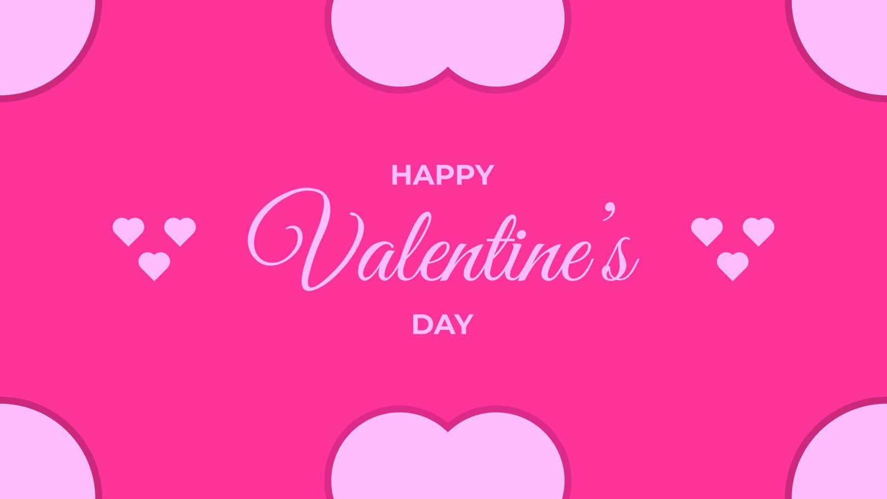 HAPPY VALENTINE'S DAY BANNER DESIGN. SUITABLE TO USE ON VALENTINE'S DAY EVENT vector