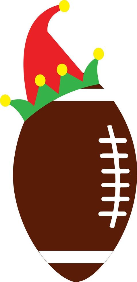 Softball Christmas Hat. Happy Christmas.Vector illustration. vector