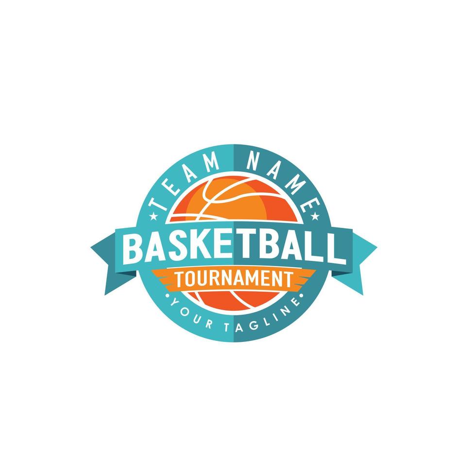 Amazing Basketball emblem competition Image graphic icon logo design abstract concept vector stock. Can be used as a symbol associated with sport or tournament