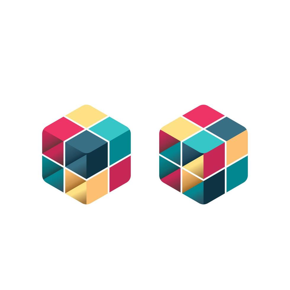 Amazing 3D cubic in hexagon Image graphic icon logo design abstract concept vector stock. Can be used as a symbol associated with rubic