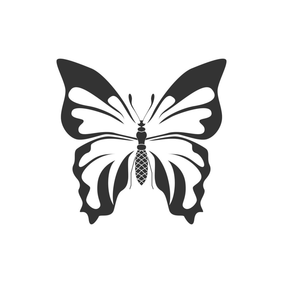 ala artística y cuerpo mariposa imagen gráfico icono logotipo diseño abstracto concepto vector stock. se puede usar como un símbolo relacionado con un animal o un monograma