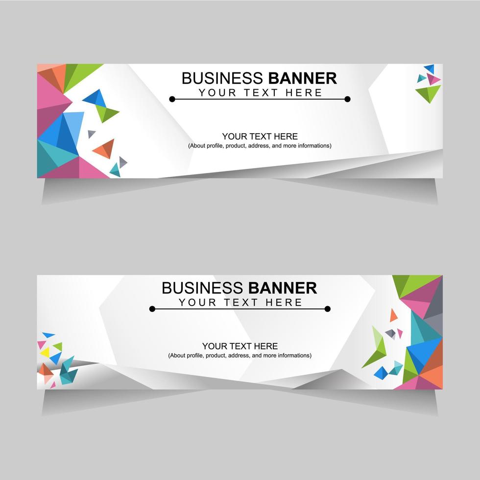 Banner with colorful triangle categories image graphic icon logo design abstract concept vector stock. Can be used as related equipment for promotion or template