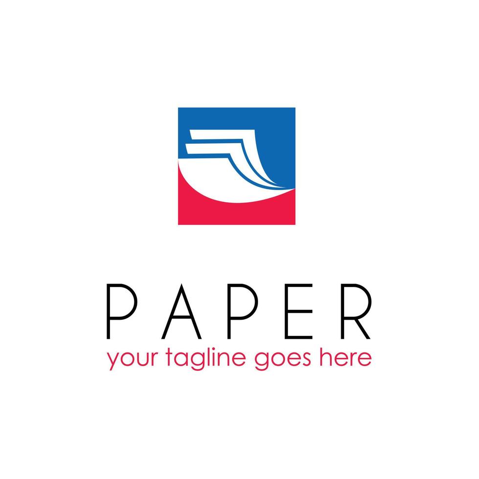 paper with three layers in block square or negative space Image graphic icon logo design abstract concept vector stock. Can be used as a symbol related to industrial