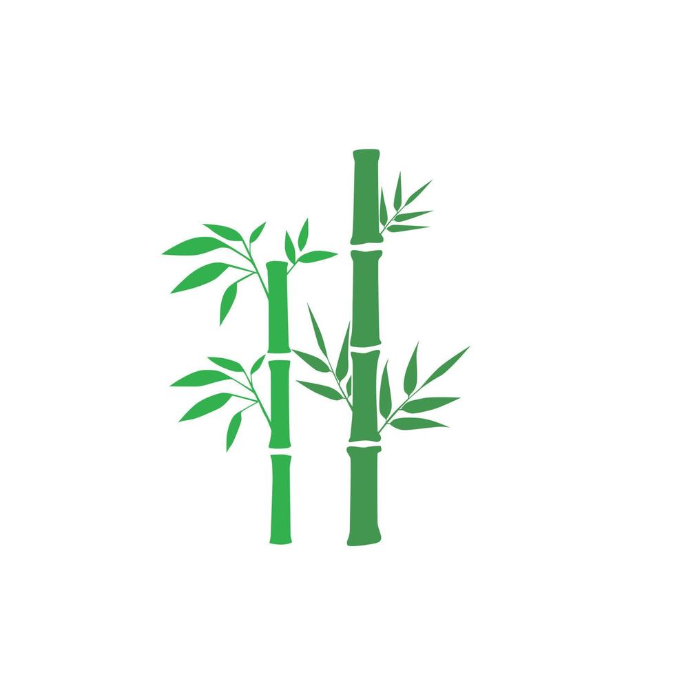 asombroso bambú con imagen de hoja icono gráfico diseño de logotipo concepto abstracto vector stock. se puede utilizar como un símbolo asociado con la planta o la naturaleza