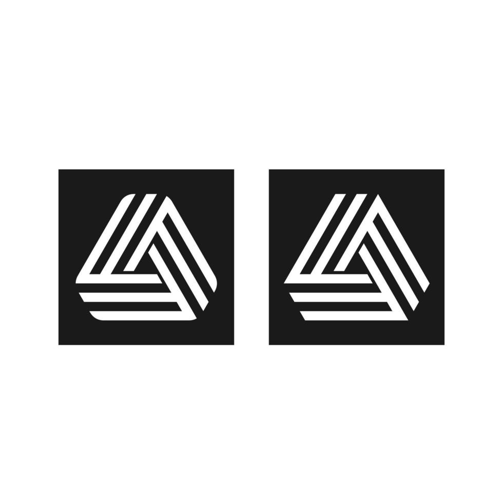 Amazing triangle line in 3D Image graphic icon logo design abstract concept vector stock. Can be used as a symbol associated with monogram