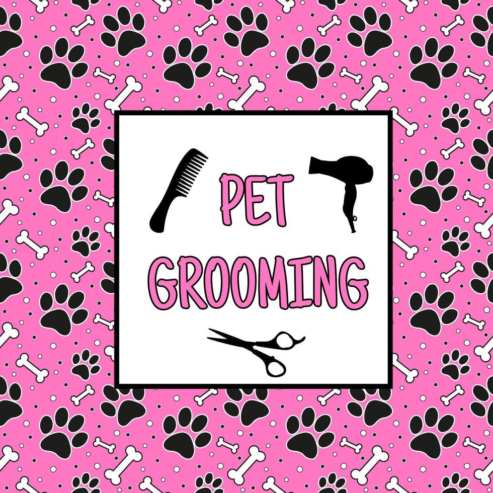 Grooming salon dogs, vector illustration