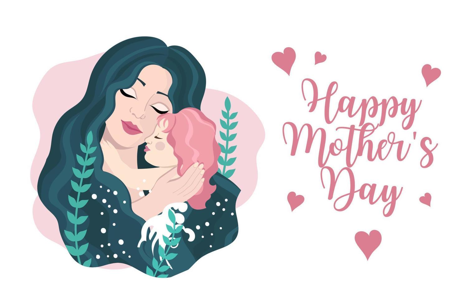 Happy Mothers Day concept. vector