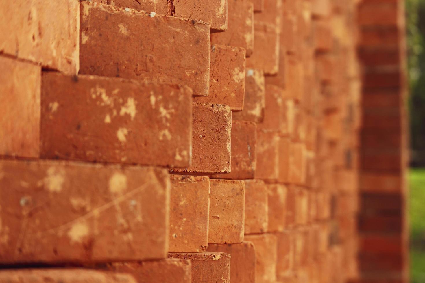 The arrangement of the bricks arranged in such a way forms a very beautiful building photo