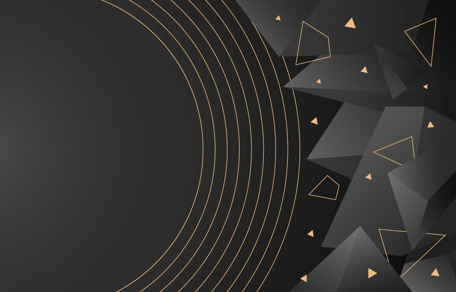 Cool Greyscale and Gold Geometric Background vector