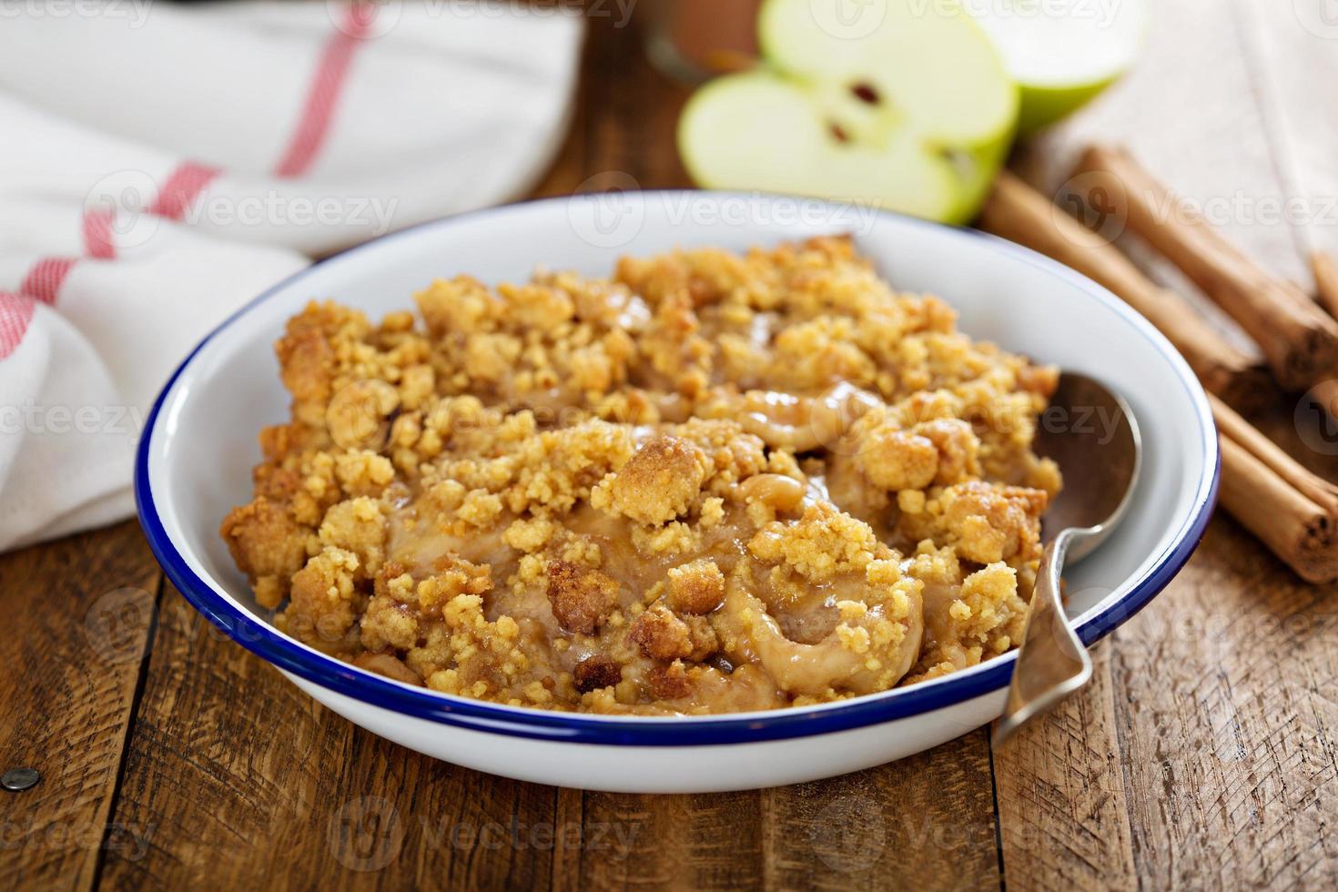 Caramel apple crumble photo