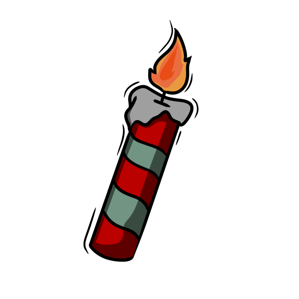Candle Christmas green and red color 15741358 PNG