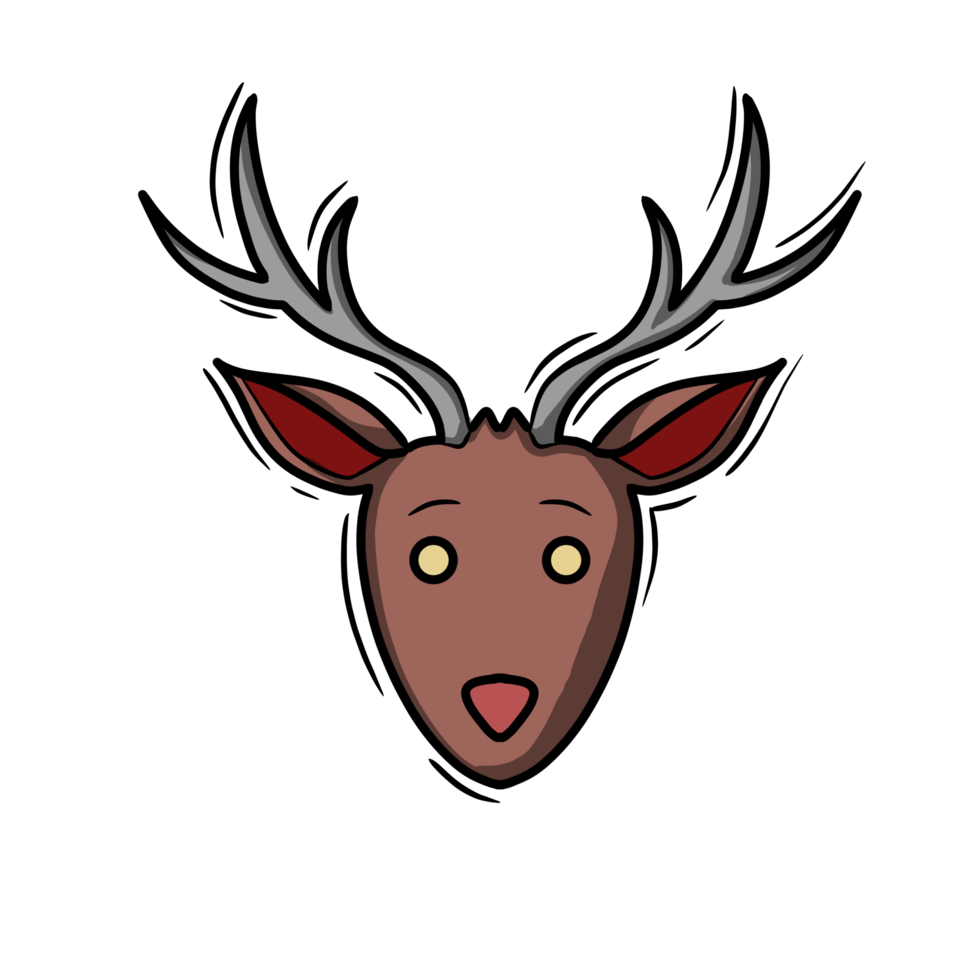 tête de cerf noël png