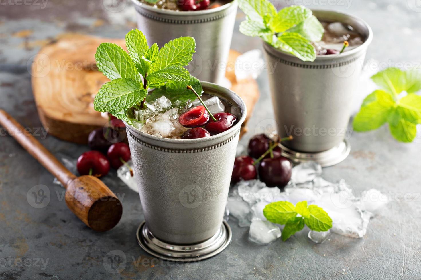Summer mint julep cocktail photo